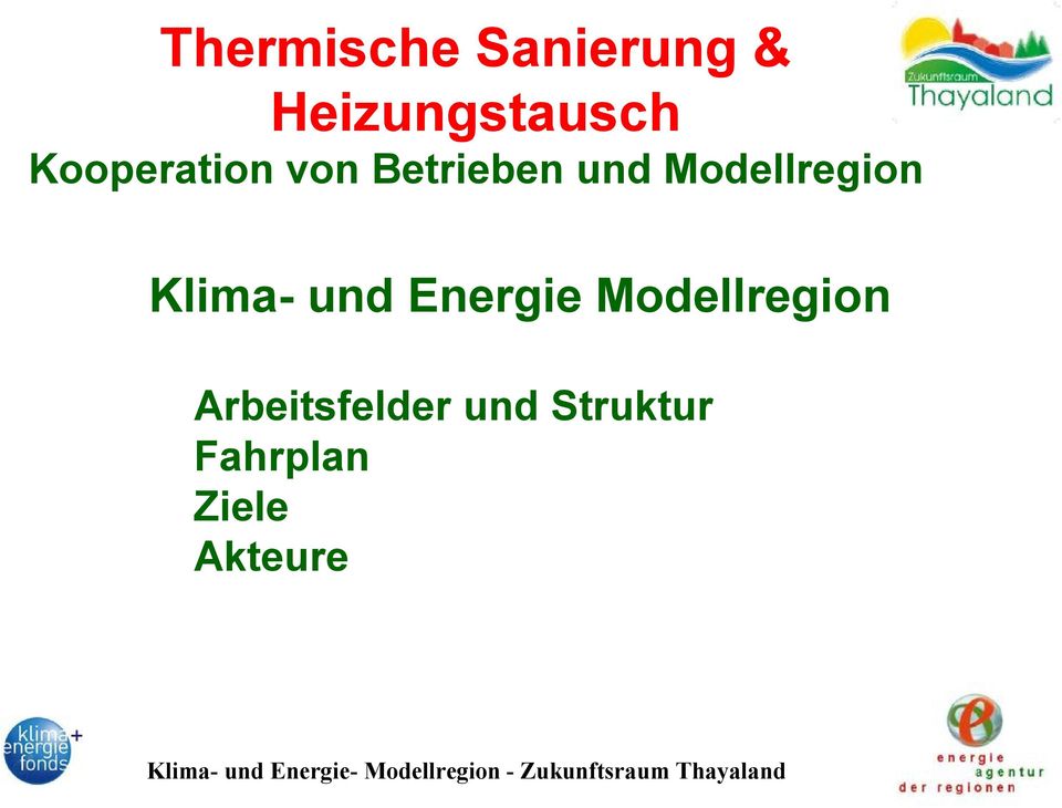 Modellregion Klima- und Energie