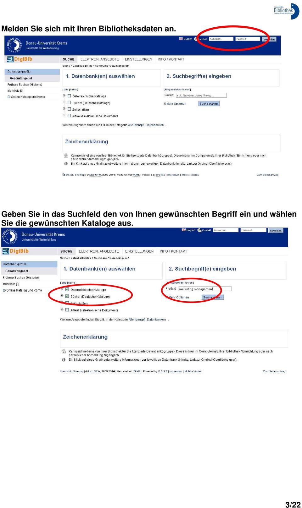 Geben Sie in das Suchfeld den von Ihnen