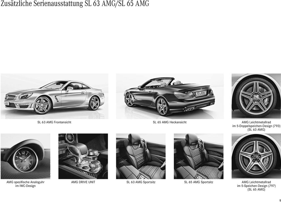 AMG) AMG spezifische Analoguhr im IWC-Design AMG DRIVE UNIT SL 63 AMG
