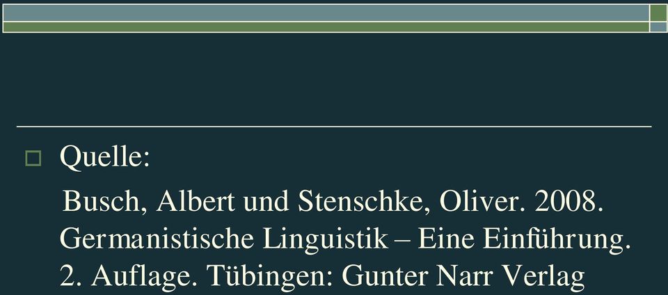 Germanistische Linguistik Eine