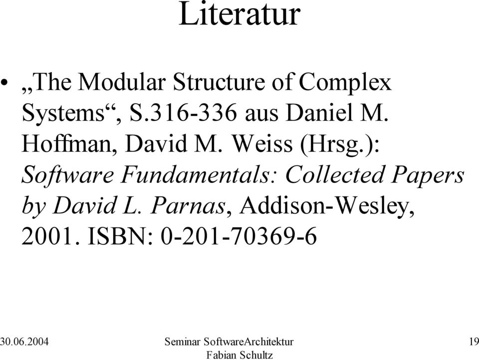 ): Software Fundamentals: Collected Papers by David L.