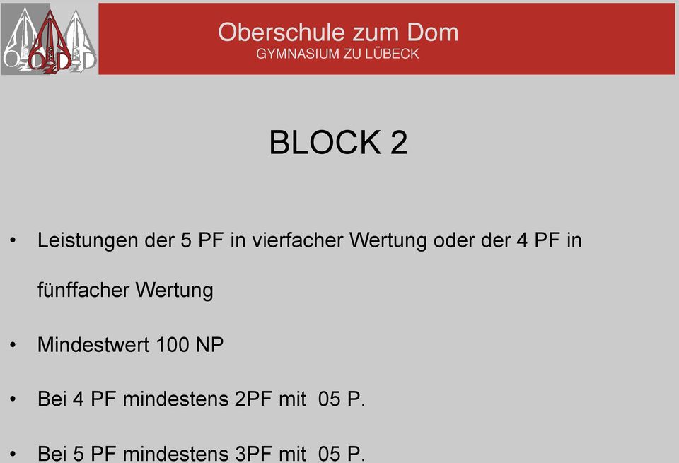 Wertung Mindestwert 100 NP Bei 4 PF