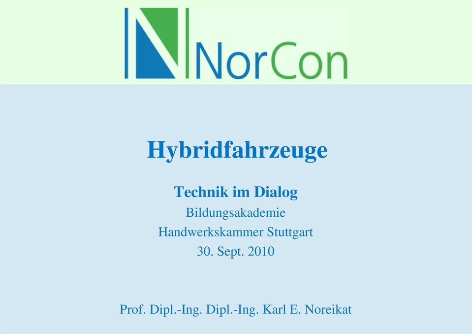 Stuttgart 30. Sept. 2010 Prof.
