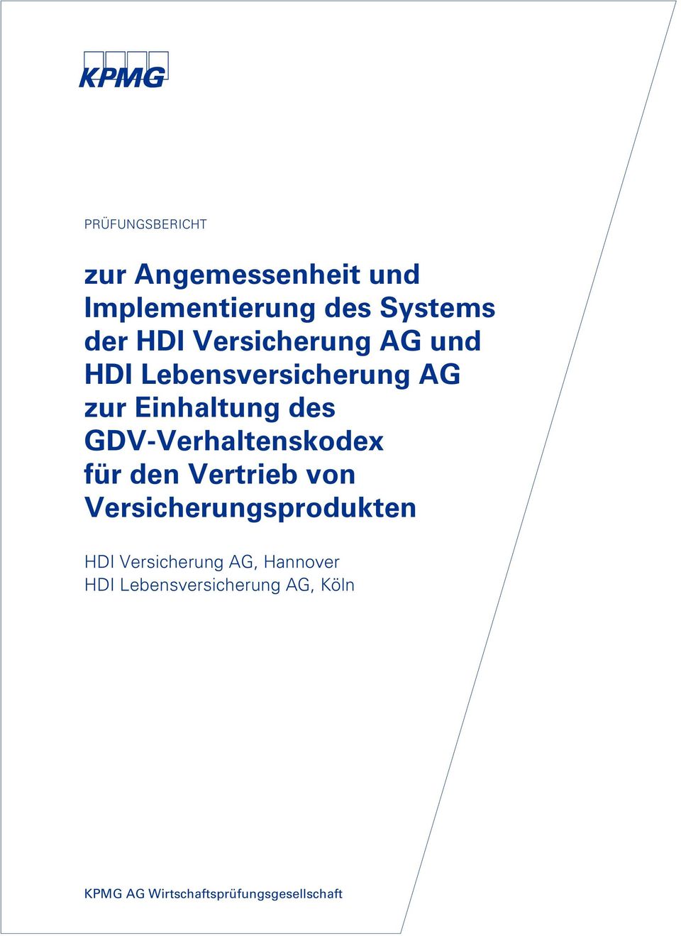 GDV-Verhaltenskodex für den Vertrieb von Versicherungsprodukten