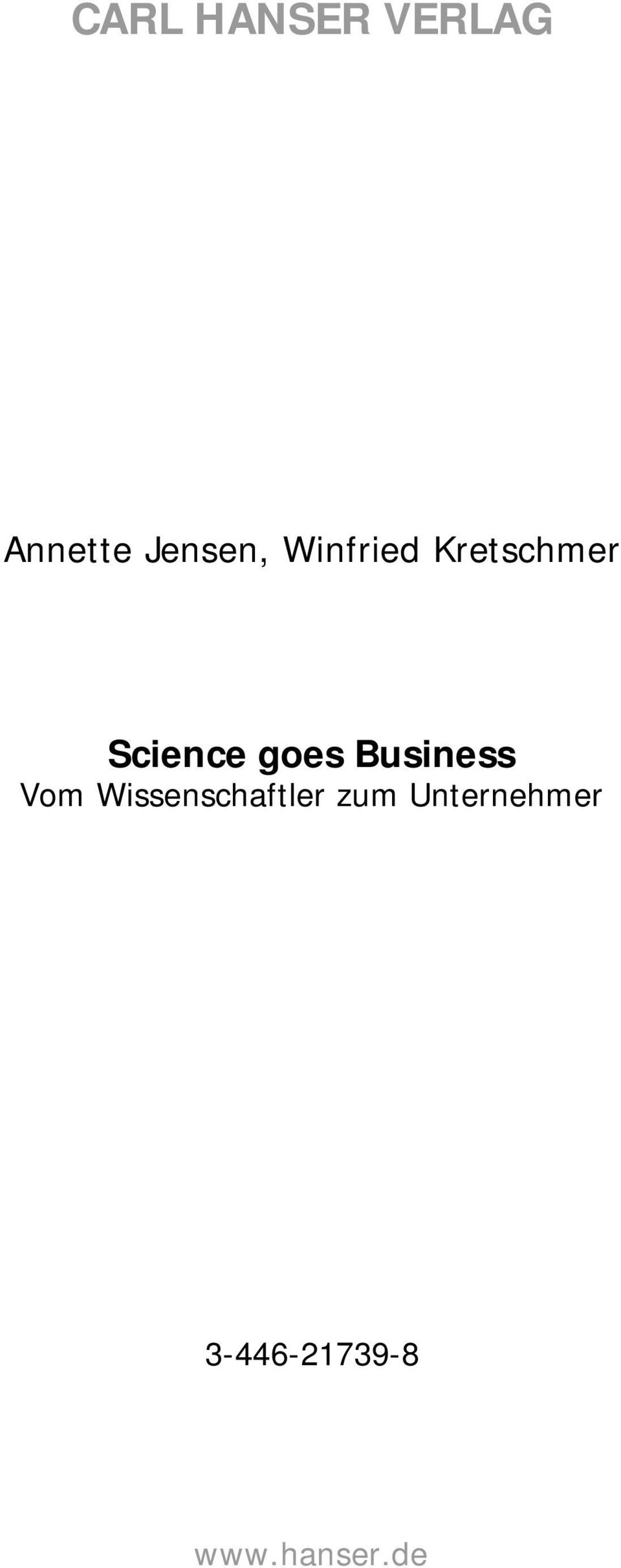 Business Vom Wissenschaftler zum