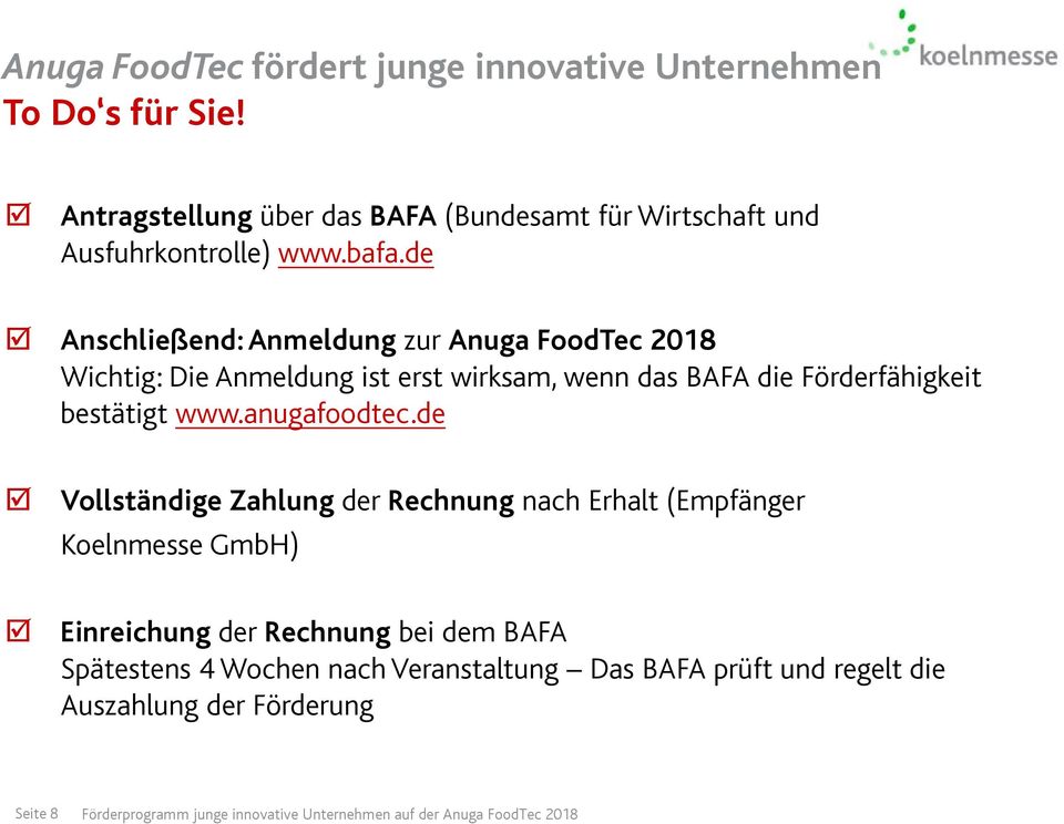 Förderfähigkeit bestätigt www.anugafoodtec.