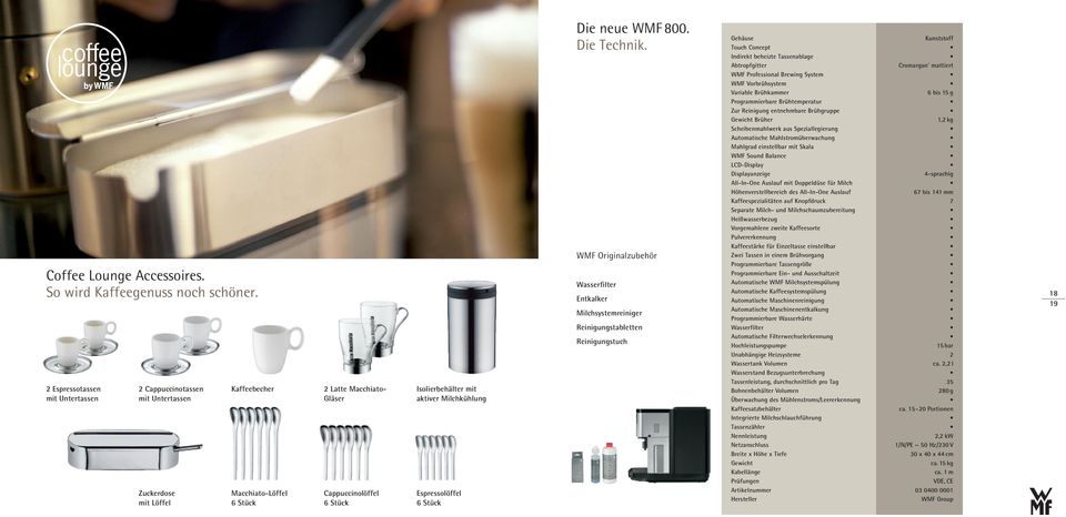 aktiver Milchkühlung Espressolöffel 6 Stück Die neue WMF 800. Die Technik.