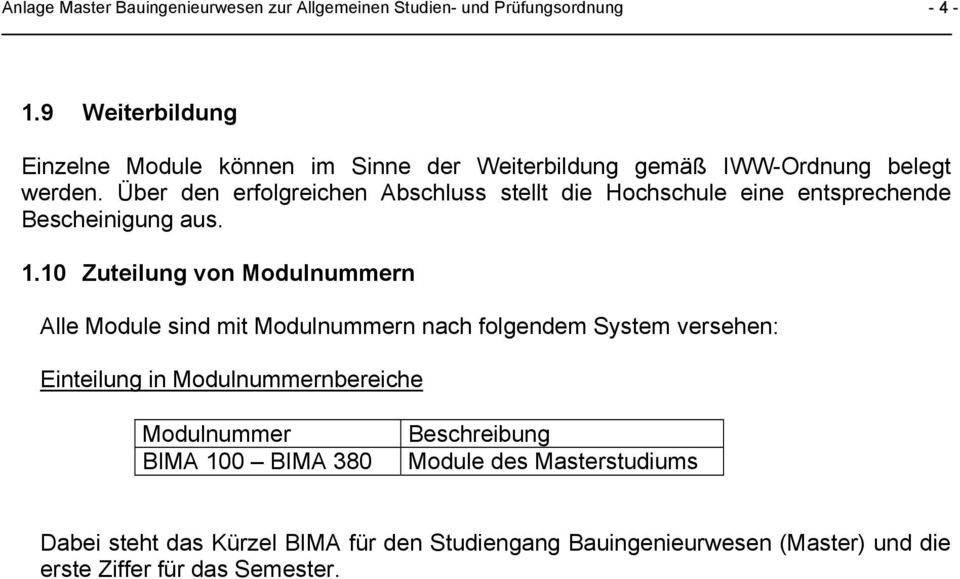 Über den erfolgreichen Abschluss stellt die Hochschule eine entsprechende Bescheinigung aus. 1.