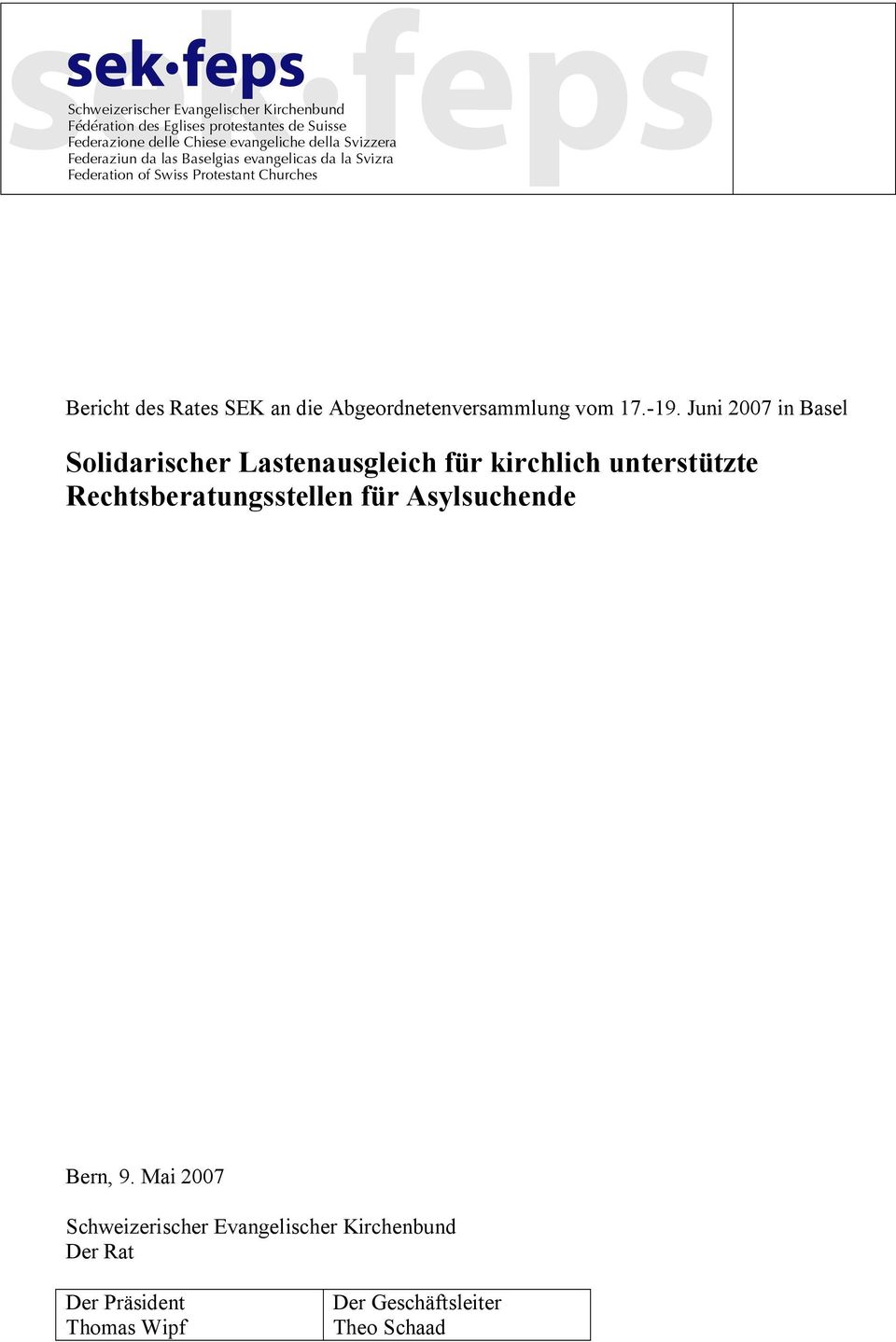 Rechtsberatungsstellen für Asylsuchende Bern, 9.