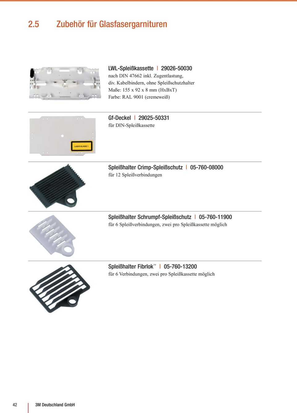 DIN-Spleißkassette Spleißhalter Crimp-Spleißschutz 05-760-08000 für 12 Spleißverbindungen Spleißhalter Schrumpf-Spleißschutz