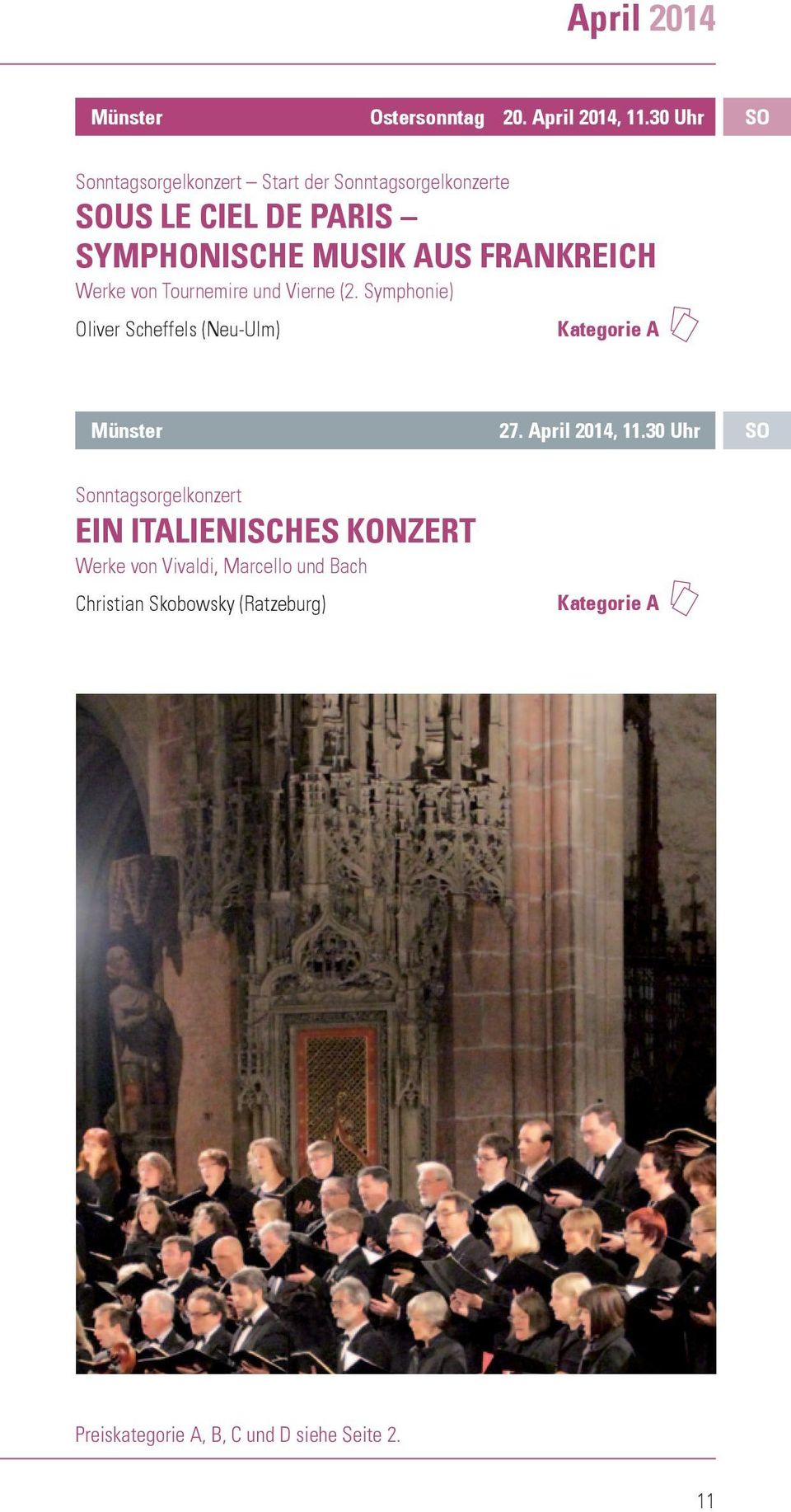 Frankreich Werke von Tournemire und Vierne (2. Symphonie) Oliver Scheffels (Neu-Ulm) Münster 27.
