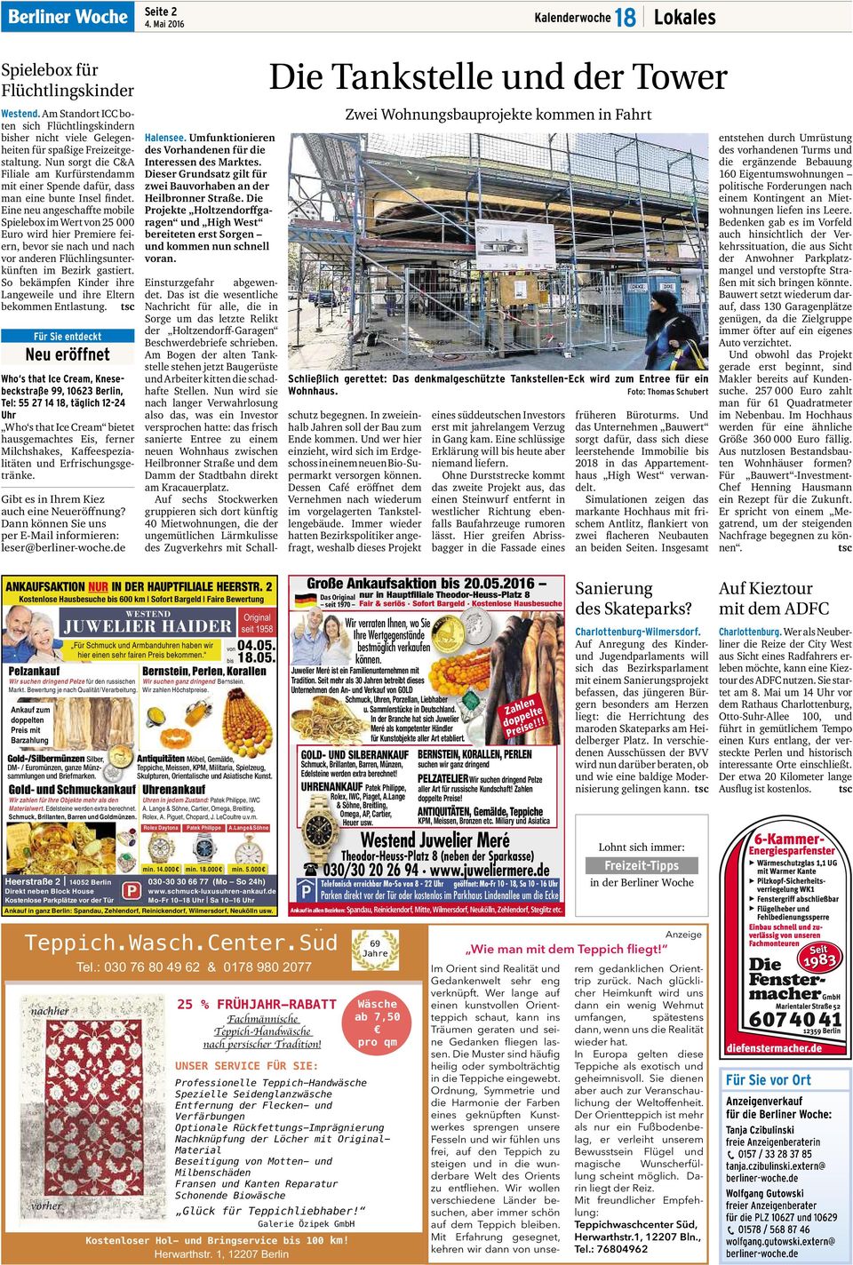Berliner Woche Ausgabe Charlottenburg Nordost Für Die