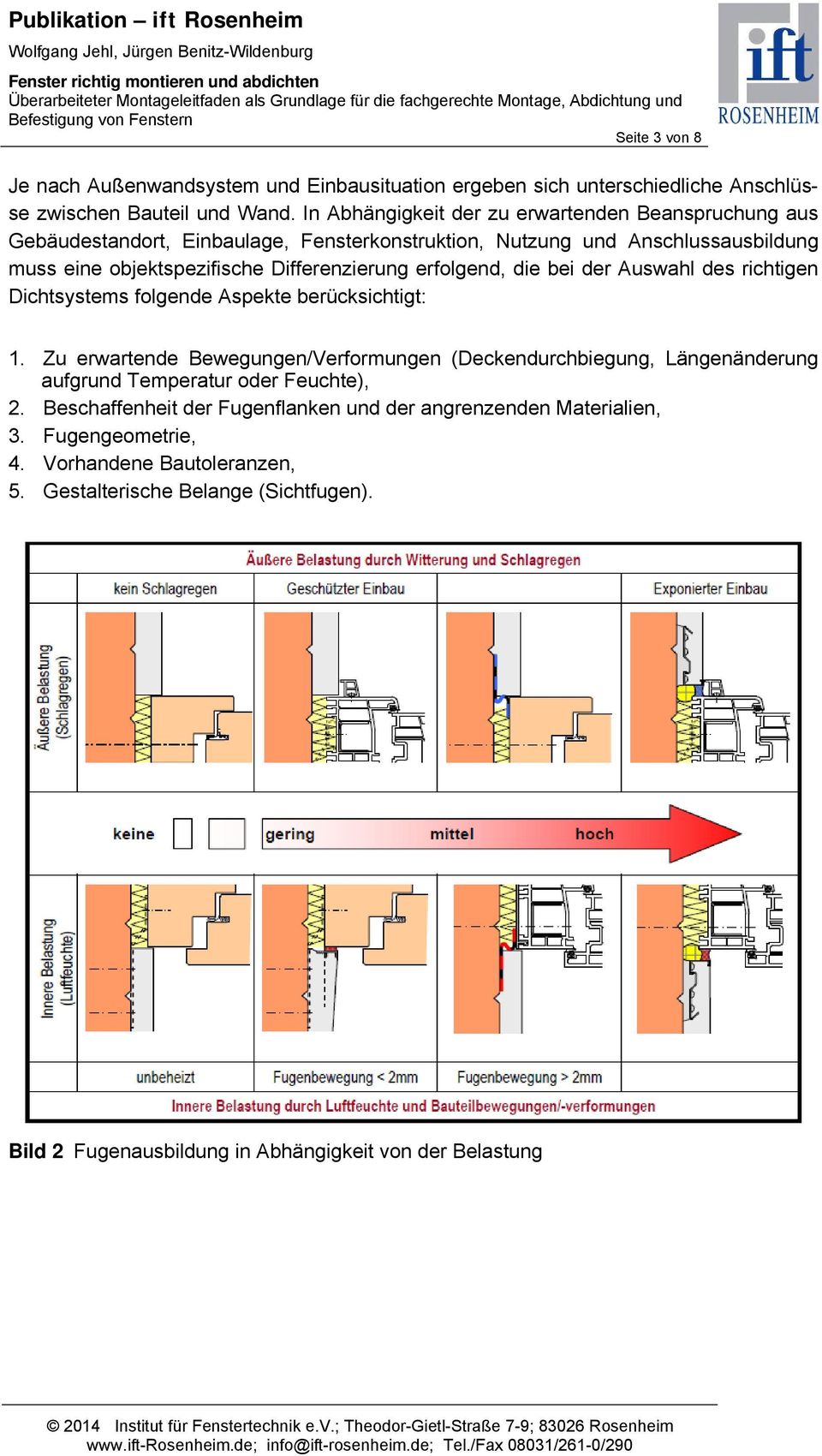 erfolgend, die bei der Auswahl des richtigen Dichtsystems folgende Aspekte berücksichtigt: 1.