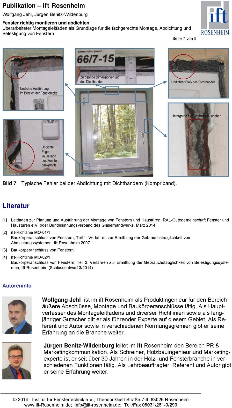 n Fenstern und Haustüren, RAL-Gütegemeinschaft Fenster und Haustüren e.v.