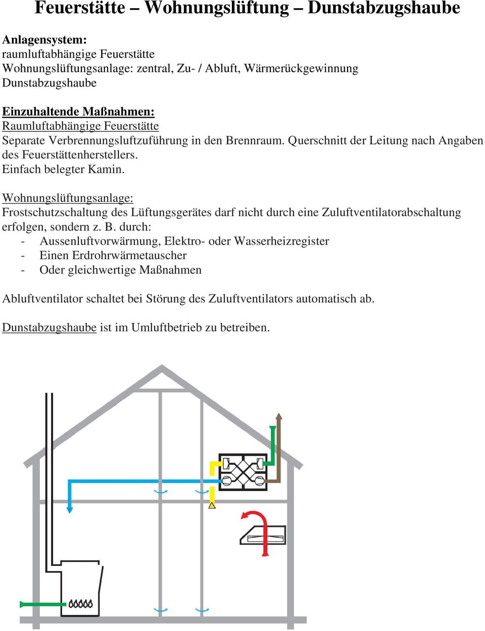 Wohnungslüftungsanlage: Frostschutzschaltung des Lüftungsgerätes darf nicht durch eine Zuluftventilatorabschaltung erfolgen, sondern z. B.
