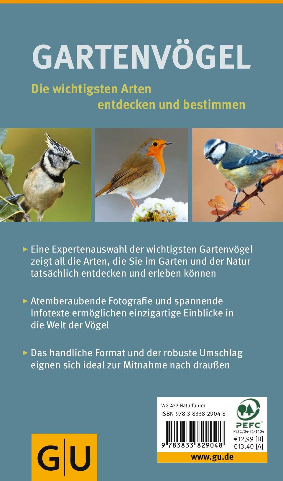 Infotexte ermöglichen einzigartige Einblicke in die Welt der Vögel Das handliche Format und der robuste Umschlag eignen