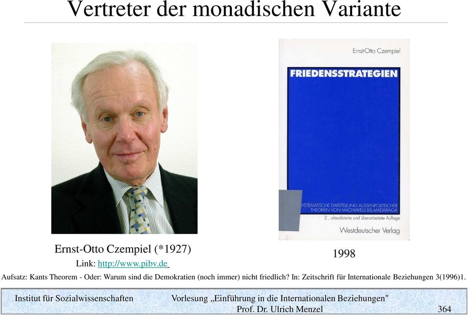 de 1998 Aufsatz: Kants Theorem - Oder: Warum sind die