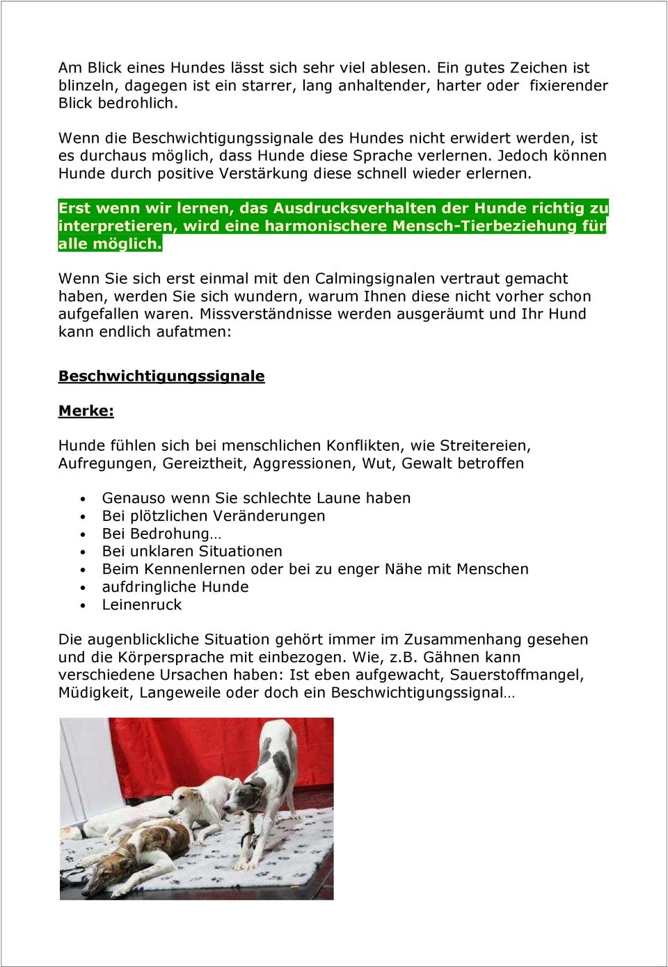 Willkommen in der Welt der Hundesprache", Kirchberger s kostenloser  Onlinelehrgang - PDF Kostenfreier Download