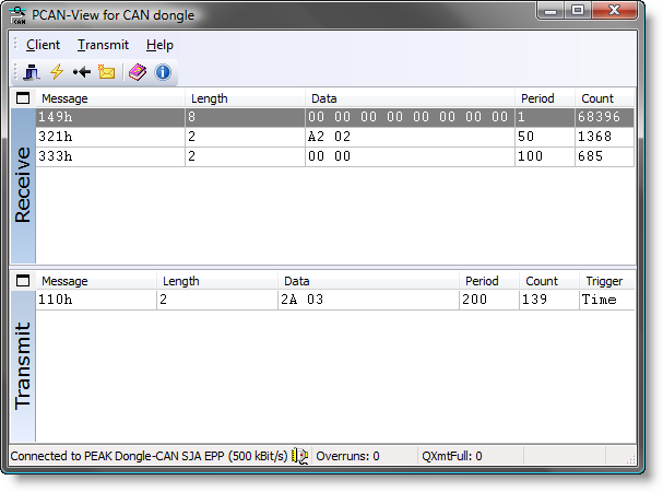 4.4 PCAN-View für Windows PCAN-View für Windows ist ein einfacher CAN-Monitor zum Betrachten und Senden von CAN-Nachrichten.
