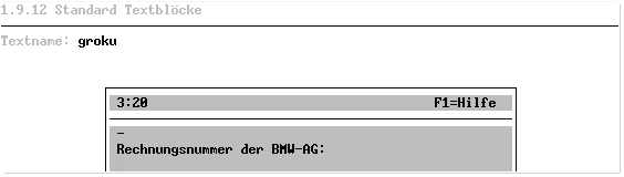 9.14.13 FORMULARSTEUERUNG / FAHRZEUGPOSITION Es müssen Formulare hinterlegt sein, die mit einem Texthinweis auf die Berechnung im Namen der BMW AG hinweisen im diesem Beispiel gelb markiert: Analog