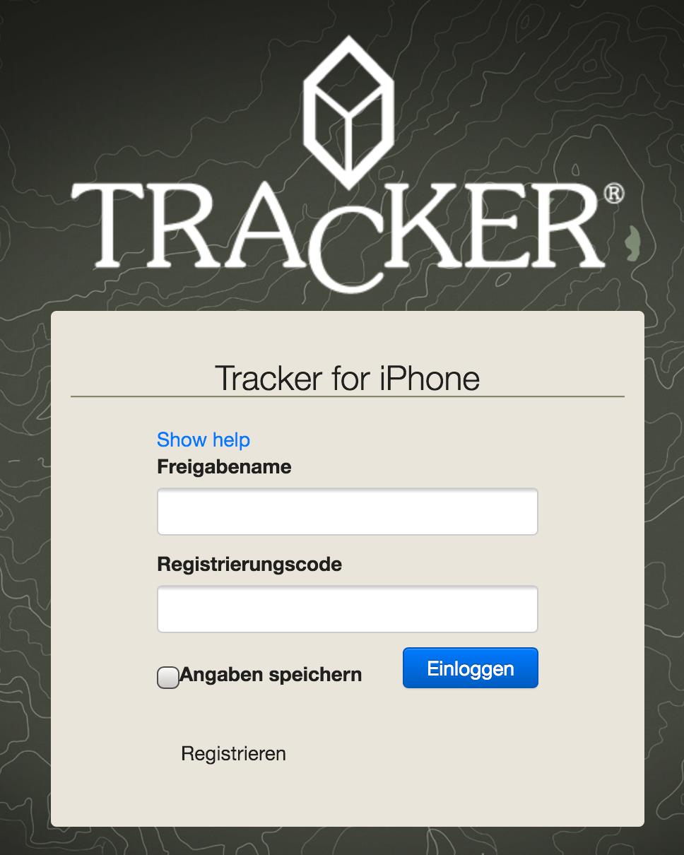 Registrierungscode (Lizenz) erhalten Sie über Tracker Store partner 3.