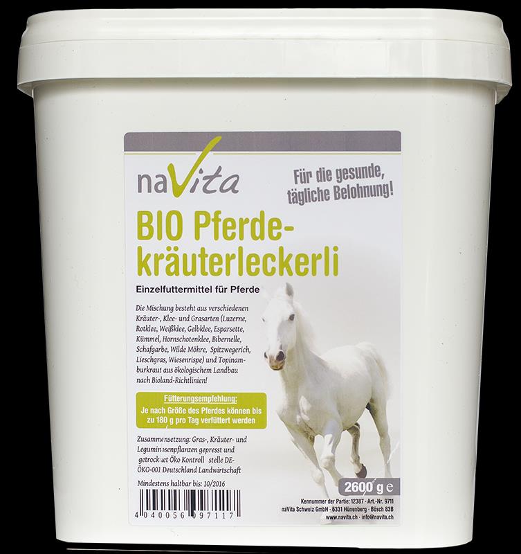 BIO-Pferdekräuterleckerli Einzelfuttermittel für Pferde Gras-, Kräuter- und Leguminosenpflanzen gepresst und Artikel Nr. 9711 (2.