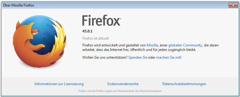 Mozilla Firefox Öffnen Sie das Menü, indem Sie auf den Button klicken in der oberen, rechten Ecke des Browsers Klicken Sie nun auf das,