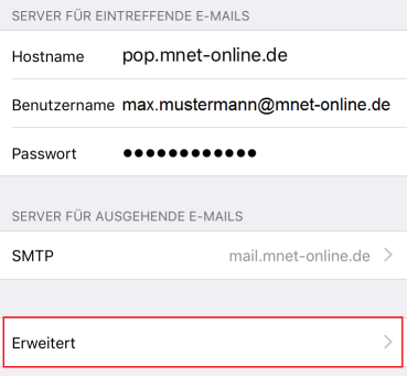 6. Aktivieren Sie im nächsten Fenster für den Postausgangsserver SSL verwenden und achten Sie auf den Server-Port 587.