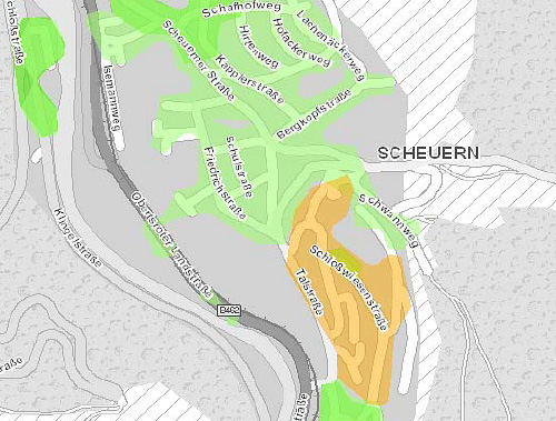 2.6 Scheuern Der Stadtteil Scheuern schließt sich direkt südlich an die Kernstadt Gernsbach an.