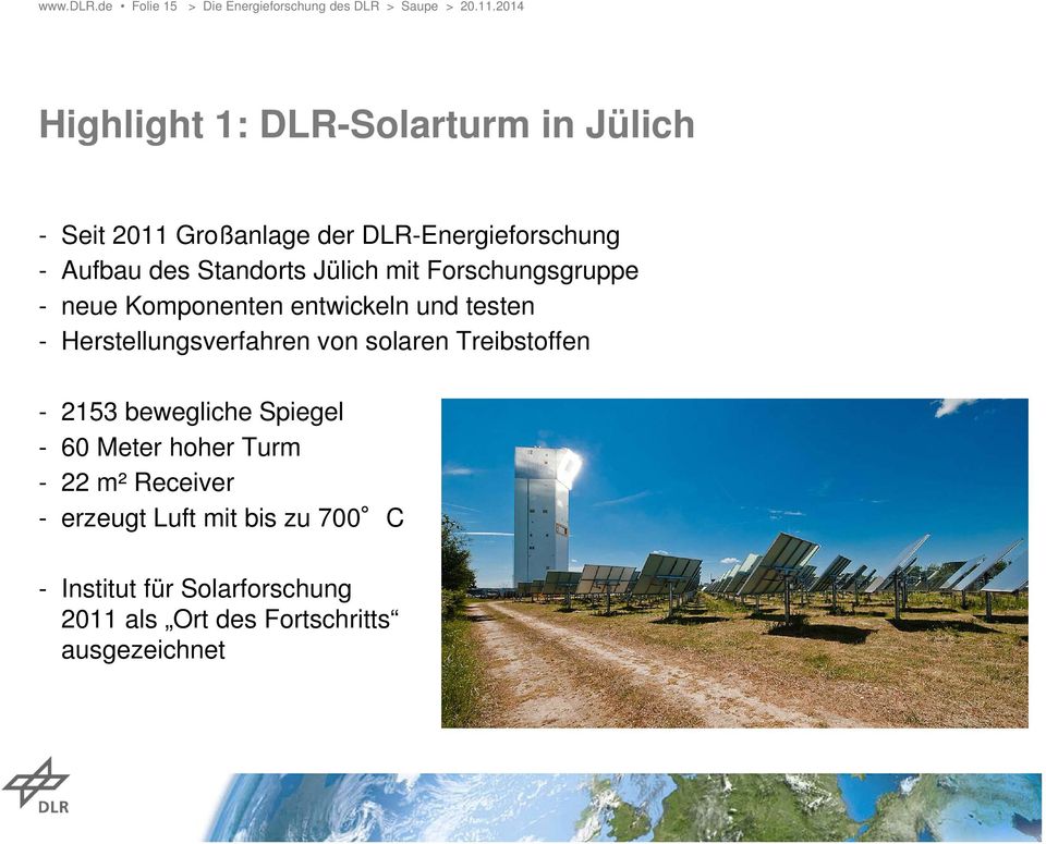 Aufbau des Standorts Jülich mit Forschungsgruppe - neue Komponenten entwickeln und testen -