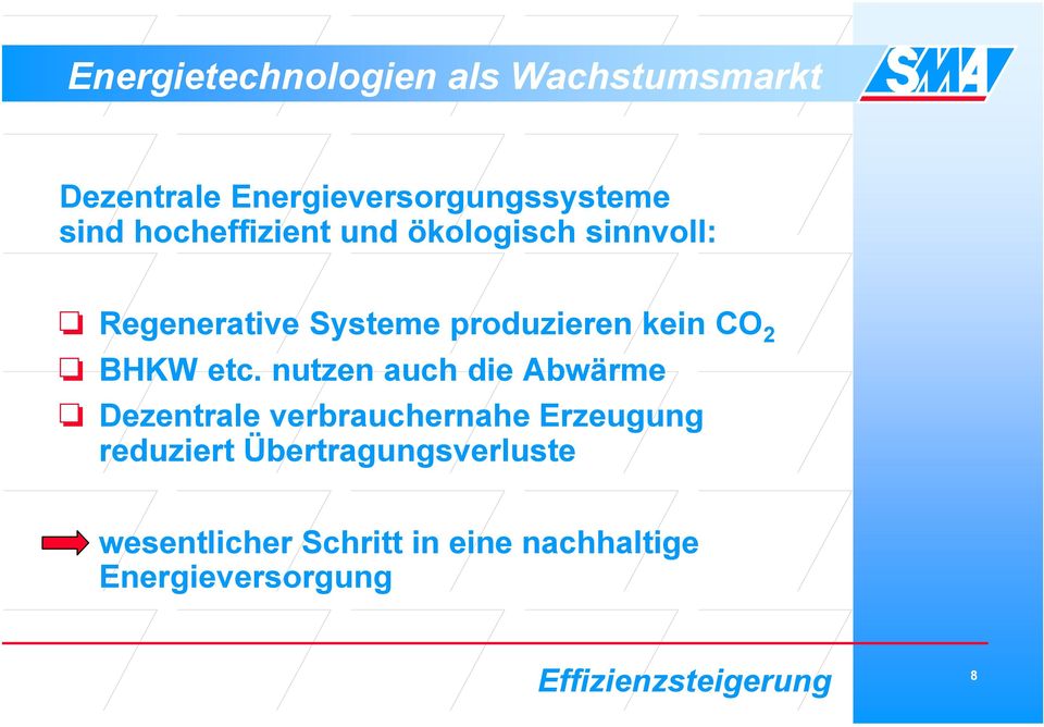 nutzen auch die Abwärme Dezentrale verbrauchernahe Erzeugung reduziert