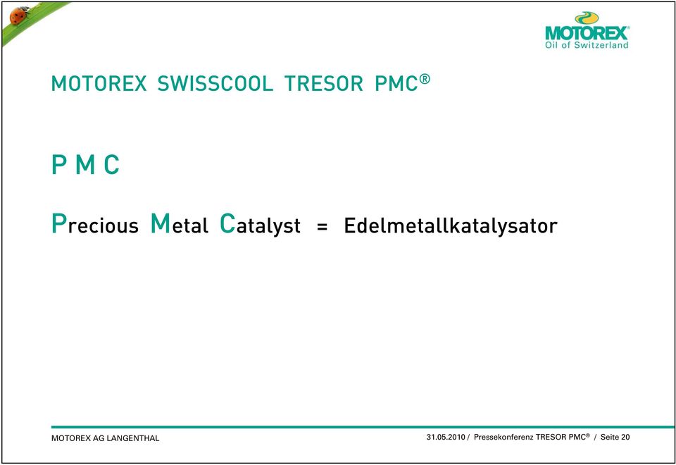 Edelmetallkatalysator MOTOREX AG