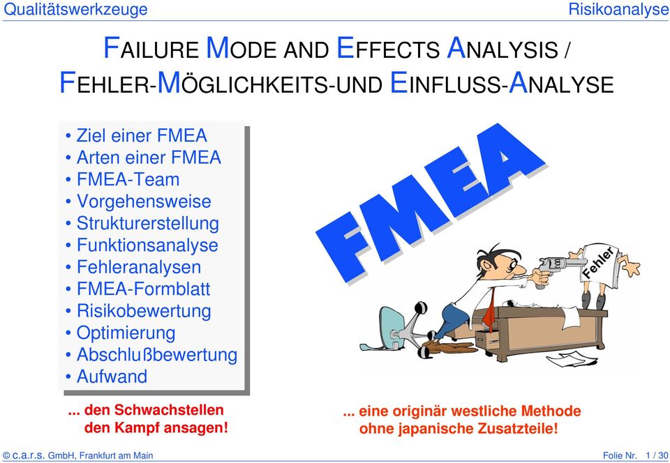 -Formblatt Risikobewertung Optimierung Abschlußbewertung Aufwand.