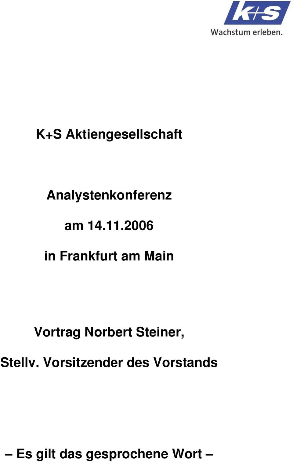 2006 in Frankfurt am Main Vortrag Norbert