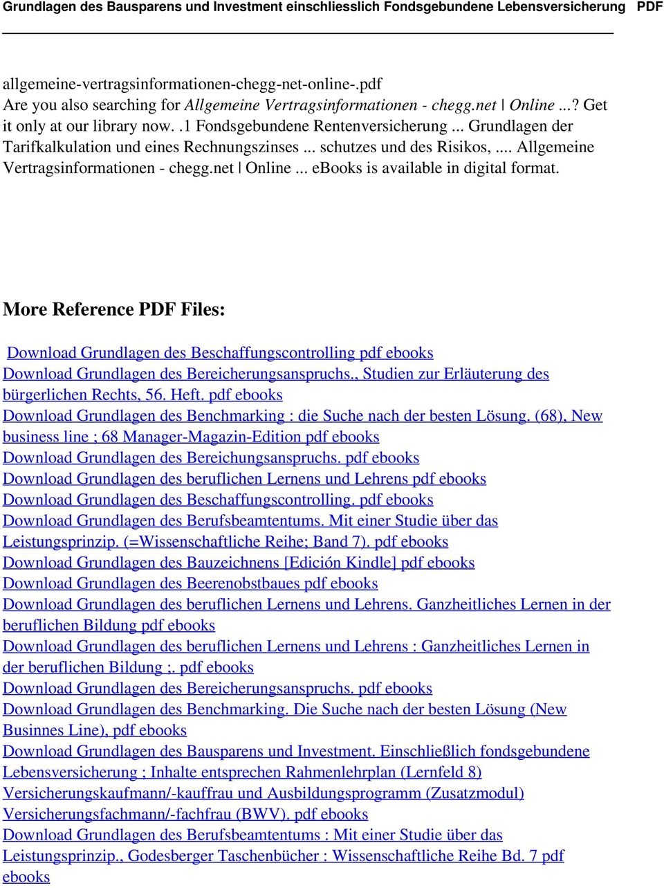 .. ebooks is available in digital format. More Reference PDF Files: Download Grundlagen des Beschaffungscontrolling pdf ebooks Download Grundlagen des Bereicherungsanspruchs.