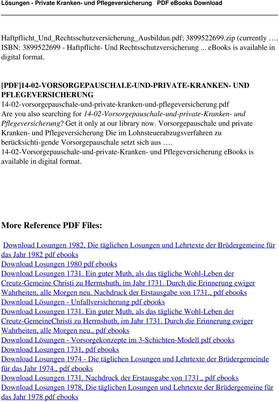 pdf Are you also searching for 14-02-Vorsorgepauschale-und-private-Kranken- und Pflegeversicherung? Get it only at our library now.
