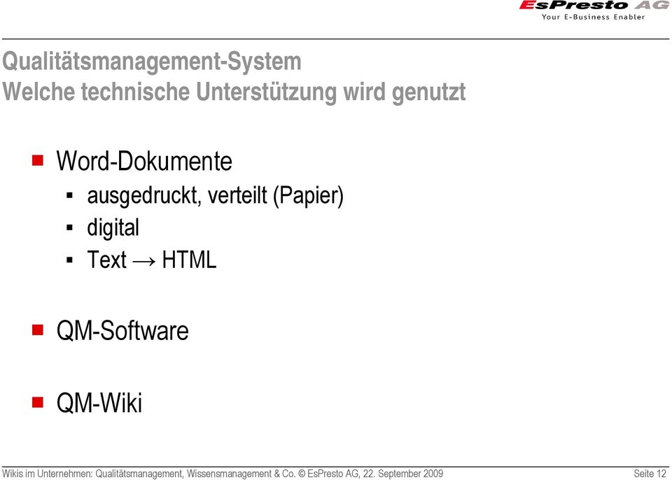 Text HTML QM-Software QM-Wiki Wikis im Unternehmen:
