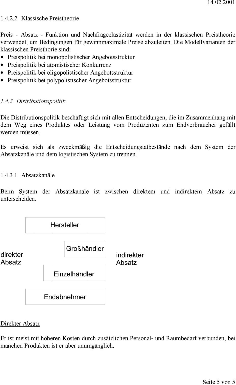 Preispolitik bei polypolistischer Angebotsstruktur 1.4.