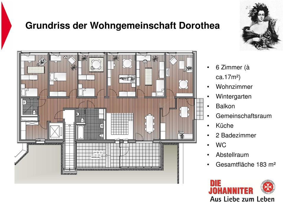 17m²) Wohnzimmer Wintergarten Balkon
