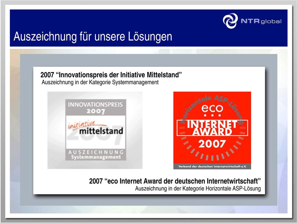 Innovation Internet Award Technology der deutschen Internetwirtschaft
