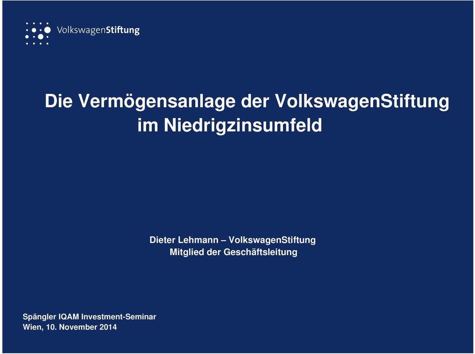 VolkswagenStiftung Mitglied der