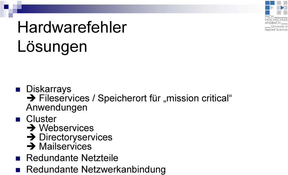 Cluster Webservices Directoryservices