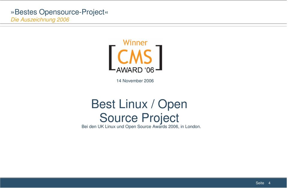 Linux / Open Source Project Bei den UK