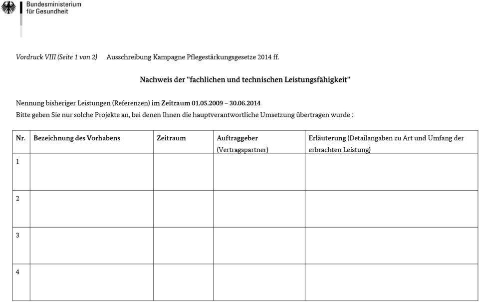 2014 Bitte geben Sie nur solche Projekte an, bei denen Ihnen die hauptverantwortliche Umsetzung übertragen