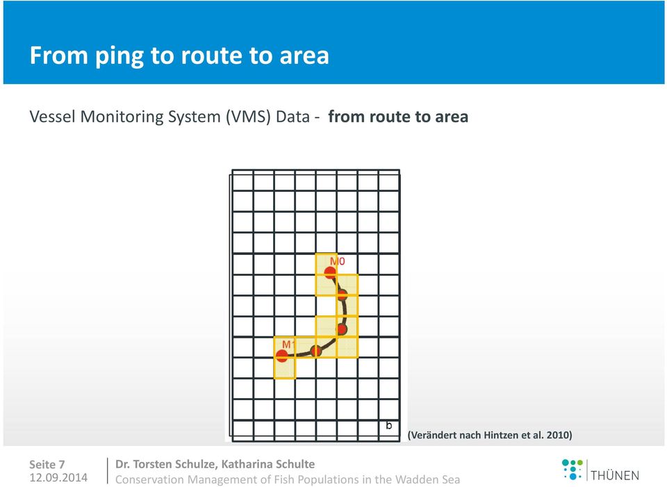 Data from route to area