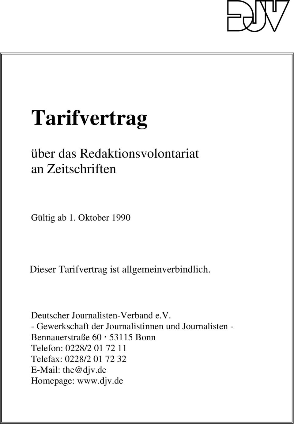Deutscher Journalisten-Verband e.v.