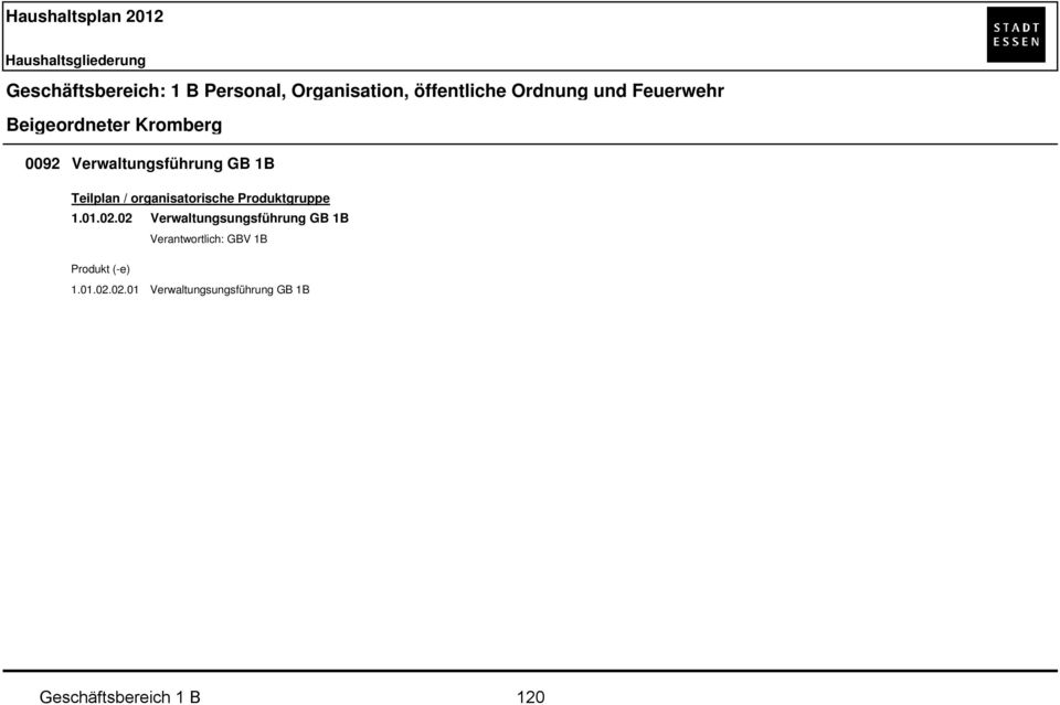 / organisatorische Produktgruppe 1.01.02.