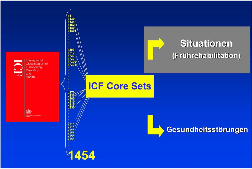 1454 ICF Core Sets Gesundheitsstörungen Gesundheitsstörungen