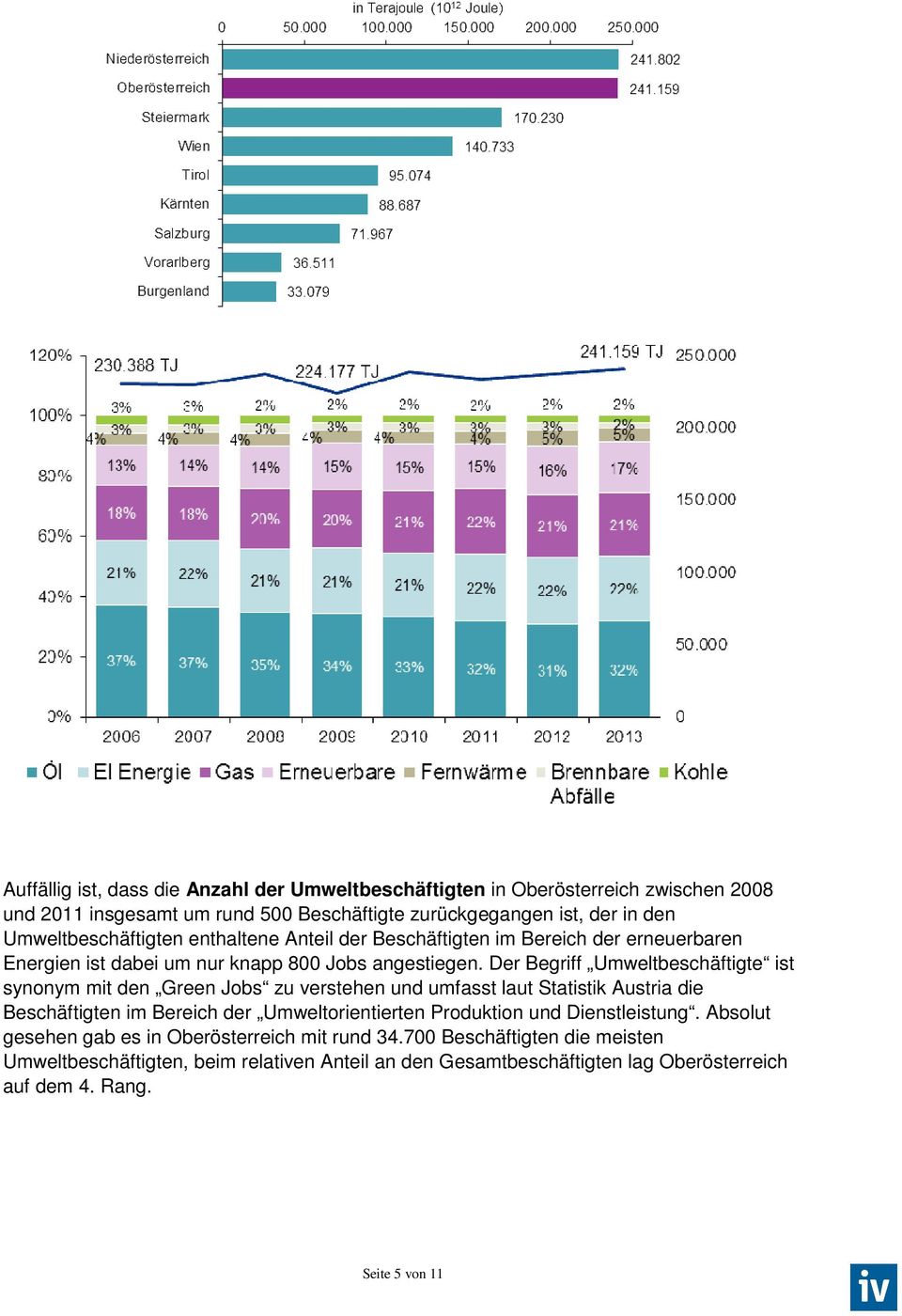Der Begriff Umweltbeschäftigte ist synonym mit den Green Jobs zu verstehen und umfasst laut Statistik Austria die Beschäftigten im Bereich der Umweltorientierten Produktion