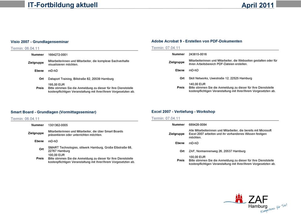 Skill Networks, Uwestraße 12, 22525 Hamburg 195,00 EUR 140,00 EUR Smart Board - Grundlagen (Vormittagsseminar) Termin: 06.04.